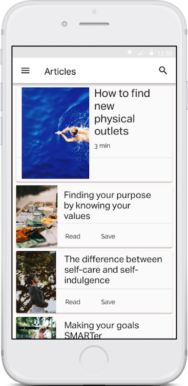app screenshot showing features
